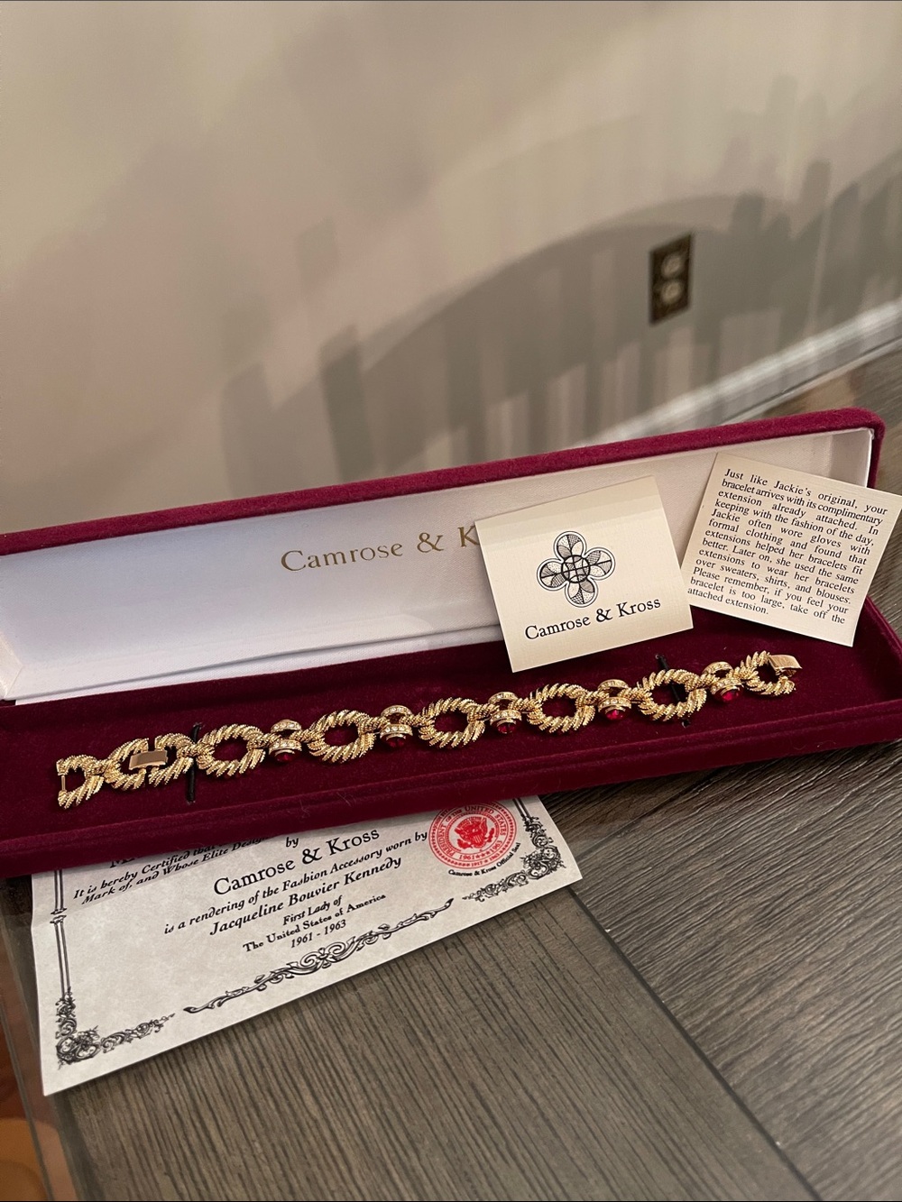 Camrose & Kross Jacqueline Bouvier Kennedy (JBK) Castellani Wedding Bracelet